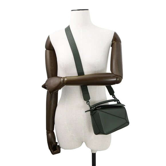 LOEWE Puzzle bag Size Mini Leather Khaki - Picture 4 of 15